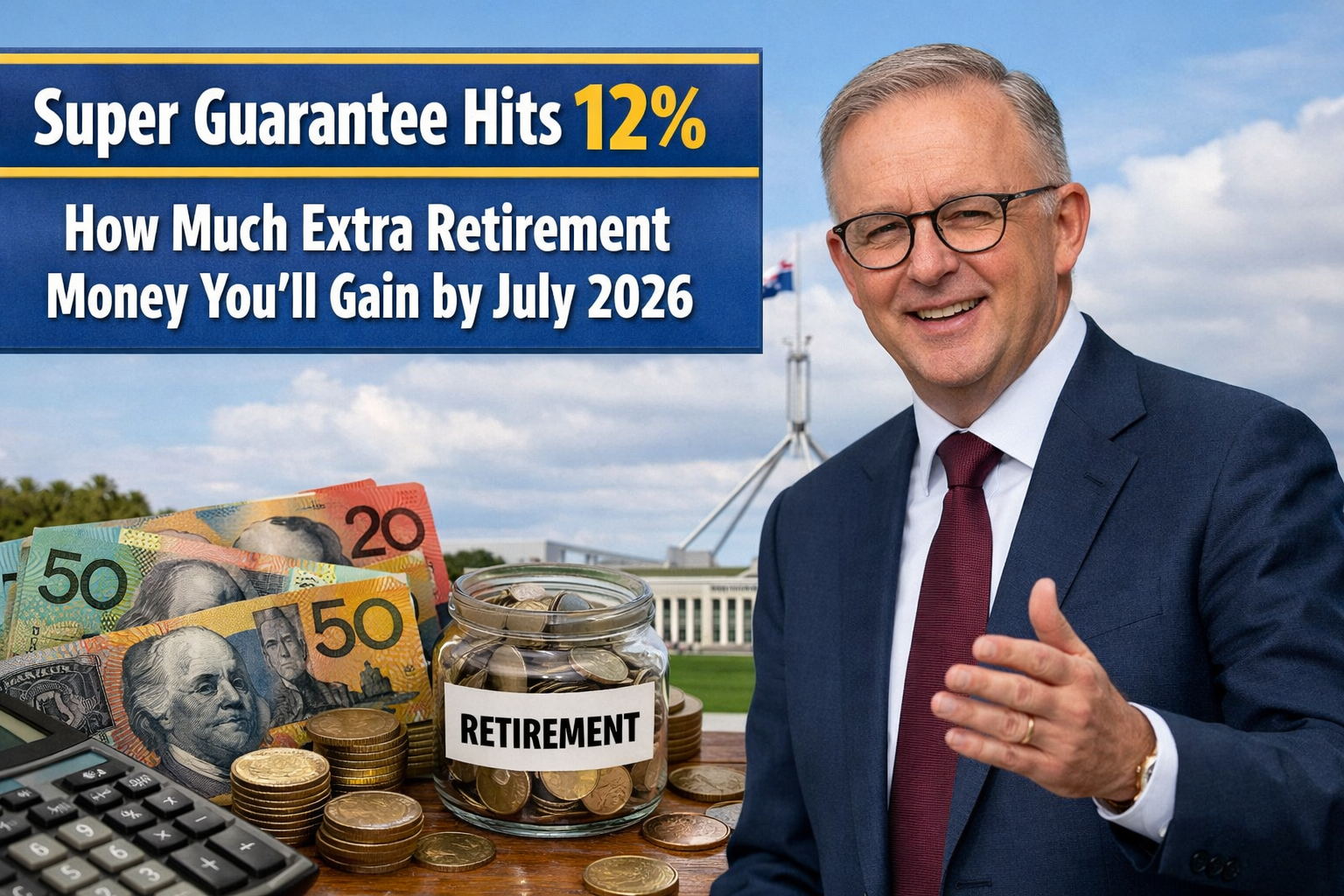 Super Guarantee Hits 12% — How Much Extra Retirement Money You’ll Gain by July 2026