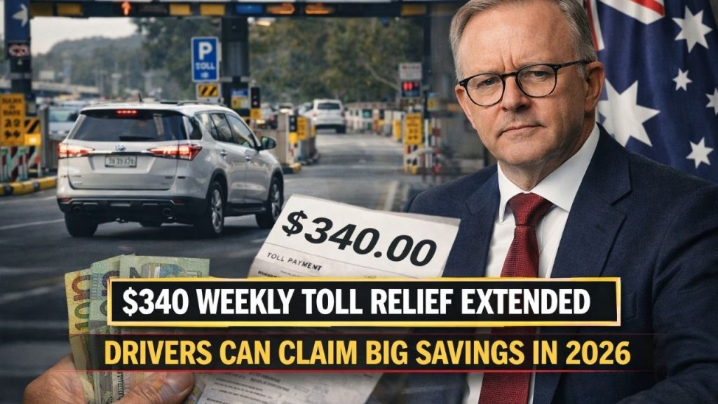$340 Weekly Toll Relief Extended — Drivers Can Claim Big Savings in 2026