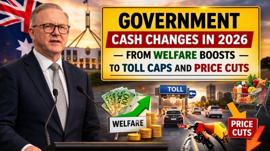 Government Cash Changes in 2026 — From Welfare Boosts to Toll Caps and Price Cuts