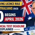 New Driving Licence Rule for Australians Over 70 Begins April 2026 – Medical Test Deadline Explained