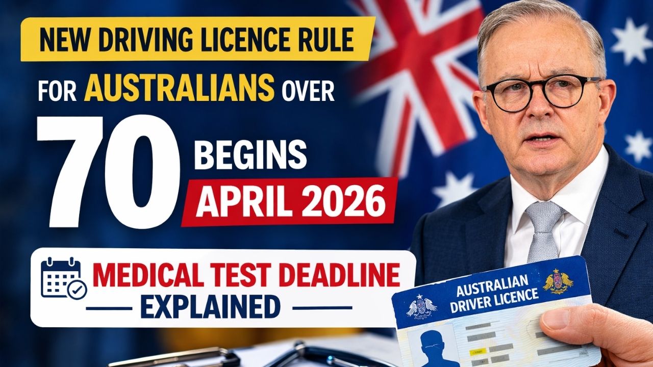 New Driving Licence Rule for Australians Over 70 Begins April 2026 – Medical Test Deadline Explained